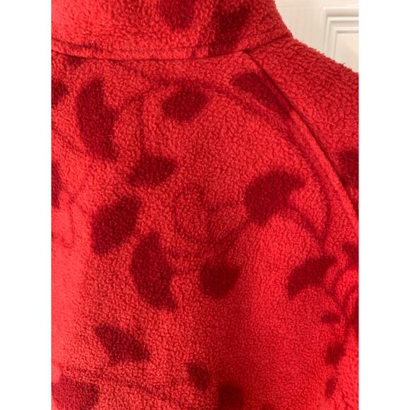 Patagonia Synchilla Aegean sea in big stripe red XS women c.2005 - Picture 6 of 8